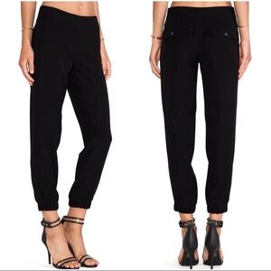 Theory Pants Black Gavran Jogger Pull On Cuffed Pockets business Casual Hip hop